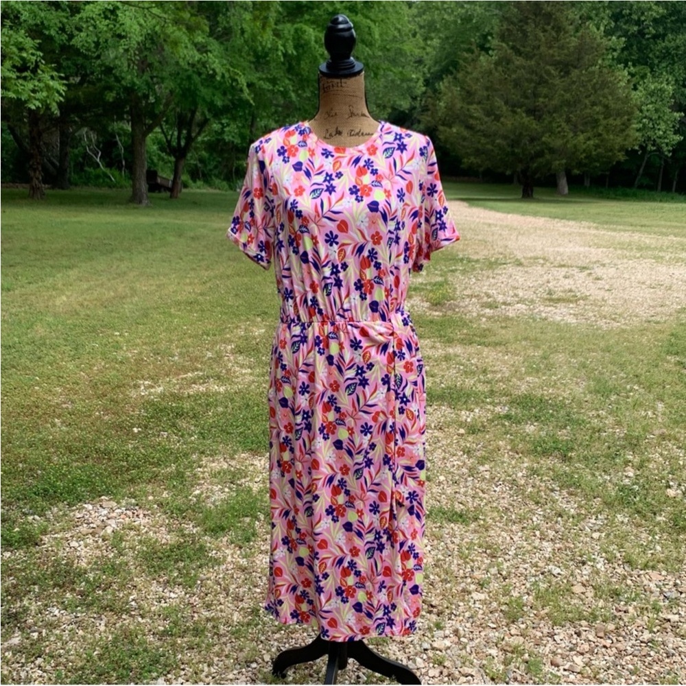 Boden Multicolor Floral Midi Dress